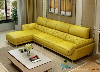 Sofa cao cấp vàng chanh lạ mắt