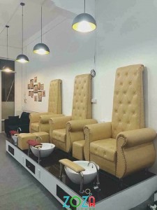 ghế nail Cổ Điển tựa cao