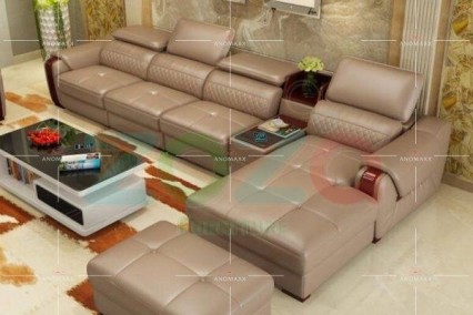 SOFA DA CAO CẤP MÀU BE